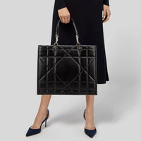 Black Leather Tote Bag