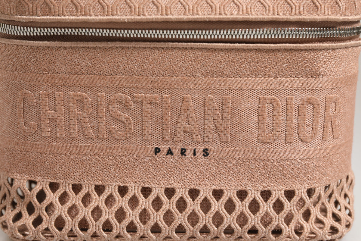 Mesh Embroidered Dior travel Vanity Case