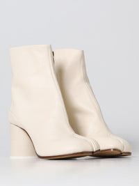 White Leather Ankle Boots