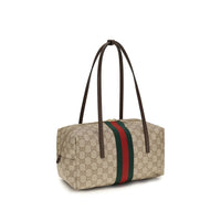 Beige Fabric Handbag