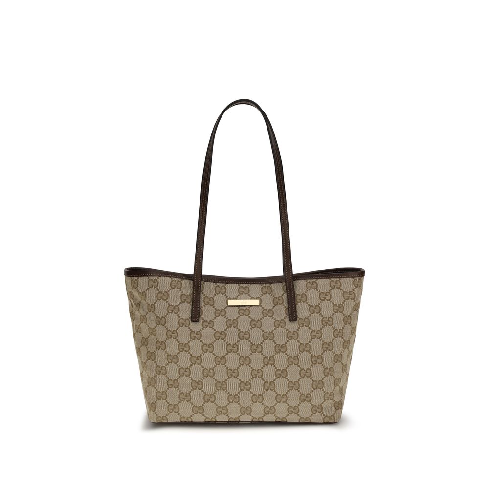 Beige Fabric Handbag