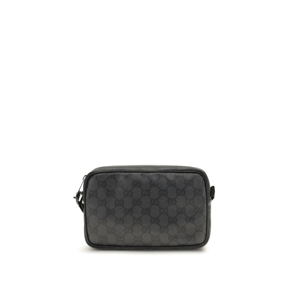 Black Fabric Shoulder Bag