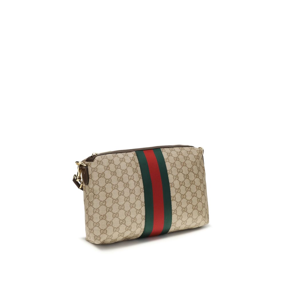 Beige Fabric Shoulder Bag