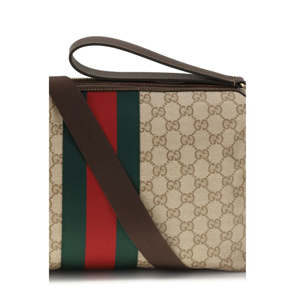 Beige Fabric Shoulder Bag