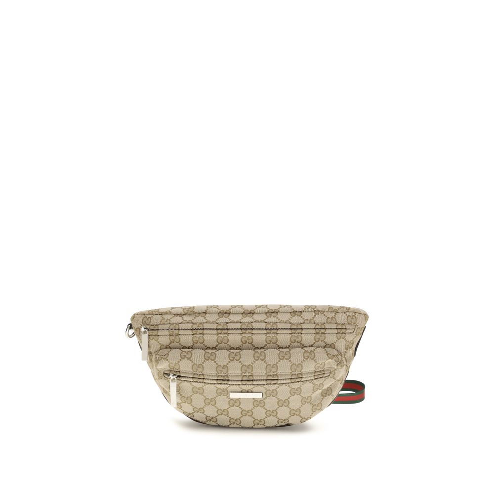 Beige Fabric Shoulder Bag