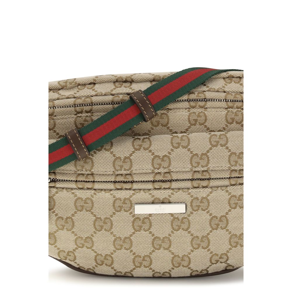 Beige Fabric Shoulder Bag
