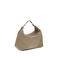 Beige Fabric Shoulder Bag