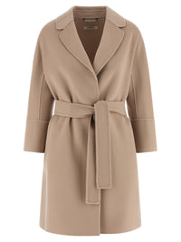 Beige Virgin Wool Coat