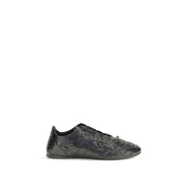 Black Calf Leather Bos Taurus Athletic Sneakers