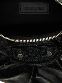 Black Lamb Leather Crossbody Bag