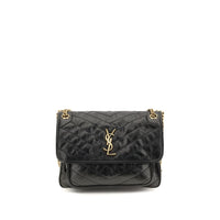 Black Calf Leather Bos Taurus Shoulder Bag