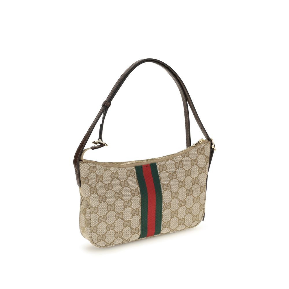 Beige Fabric Shoulder Bag