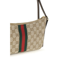 Beige Fabric Shoulder Bag
