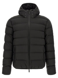 Black Polyester Full-Length Jacket