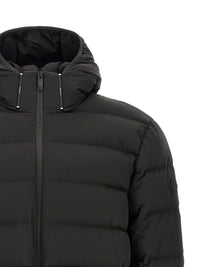 Black Polyester Full-Length Jacket