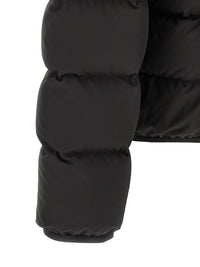 Black Polyester Full-Length Jacket