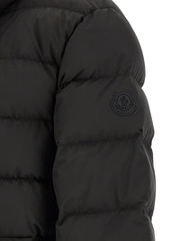 Black Polyester Full-Length Jacket