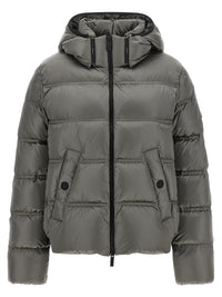 Gray Polyamide Full-Length Jacket