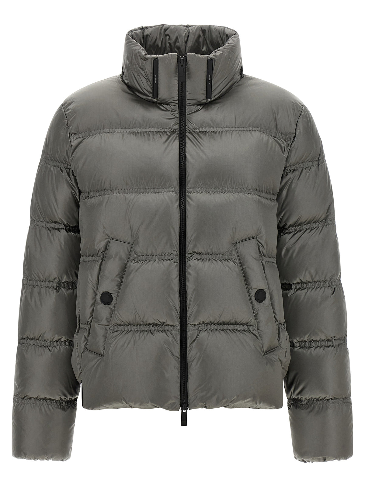 Gray Polyamide Full-Length Jacket