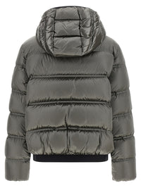 Gray Polyamide Full-Length Jacket