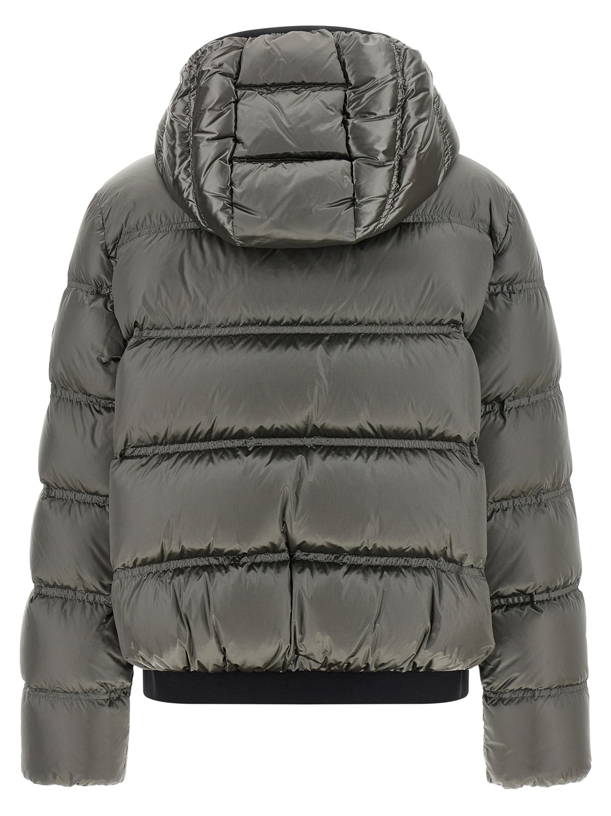 Gray Polyamide Full-Length Jacket