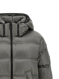 Gray Polyamide Full-Length Jacket