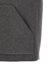 Gray Virgin Wool Sleeveless Jacket
