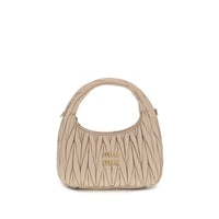 Beige Calf Leather Bos Taurus Handbag