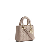 Beige Lamb Leather Handbag