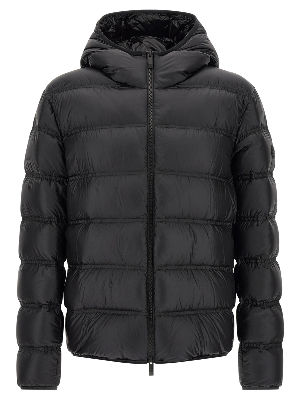 Black Polyamide Full-Length Jacket