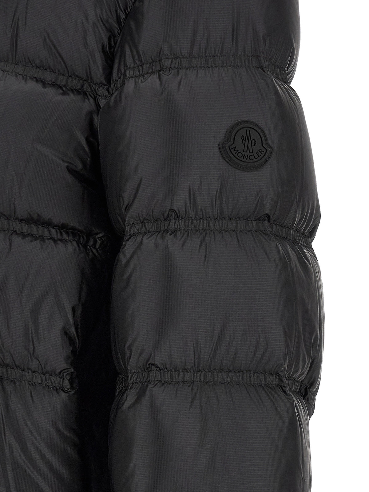 Black Polyamide Full-Length Jacket