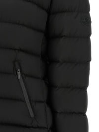 Black Polyester Full-Length Jacket