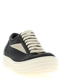 Bicolor Lamb Leather Low Top Sneakers