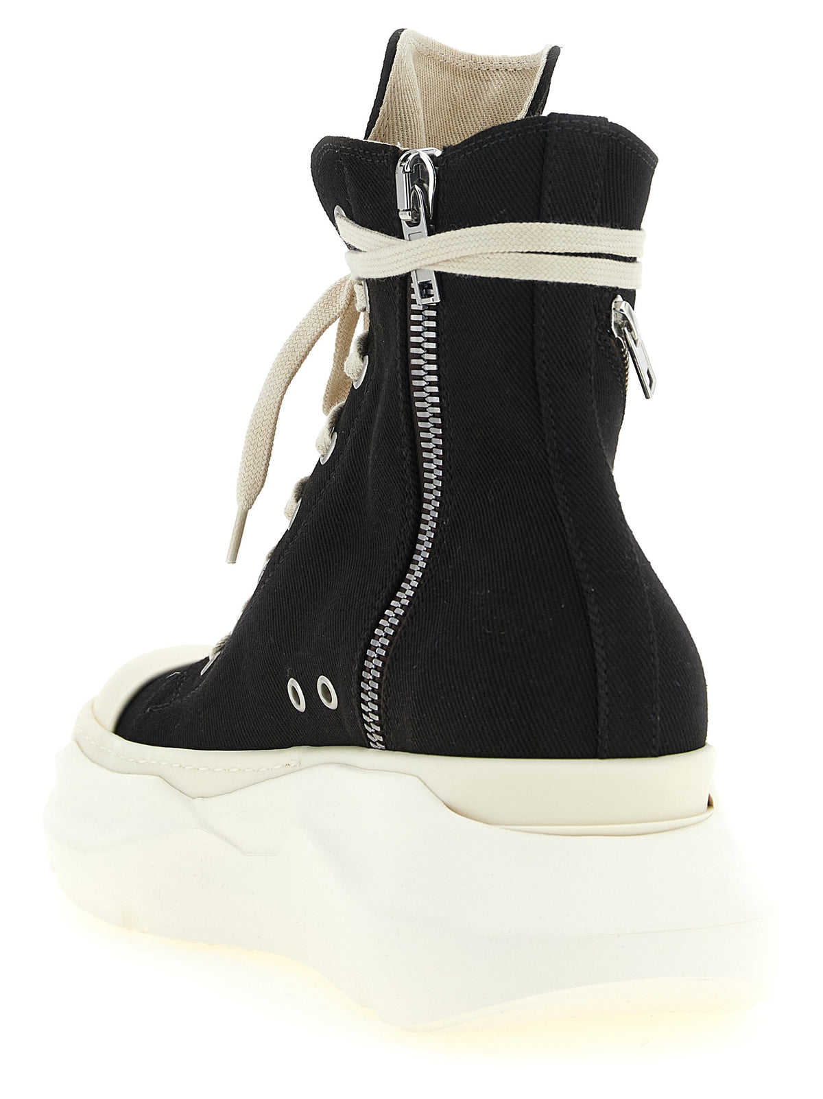 Black Cotton Athletic Sneakers