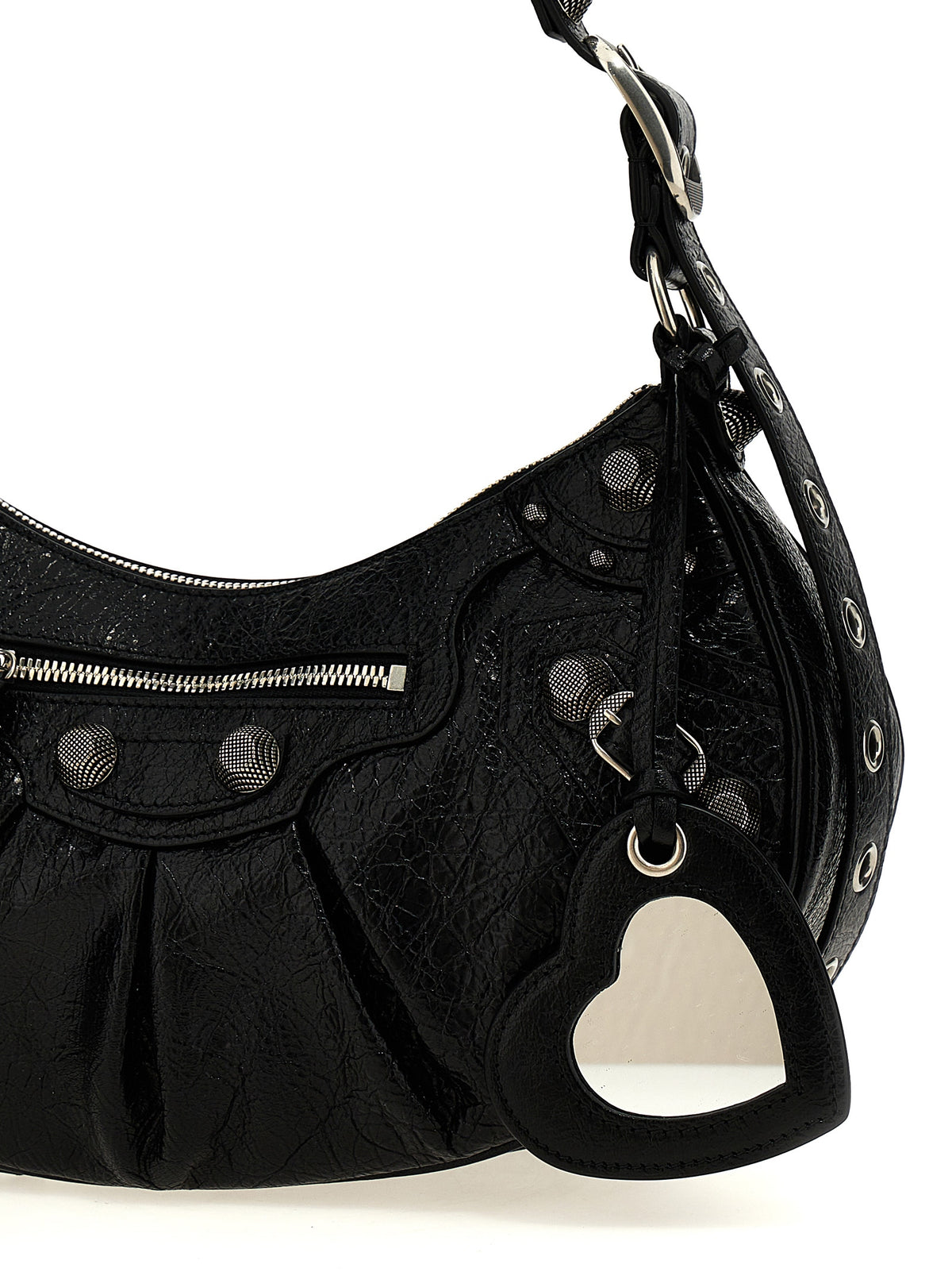 Black Lamb Leather Shoulder Bag