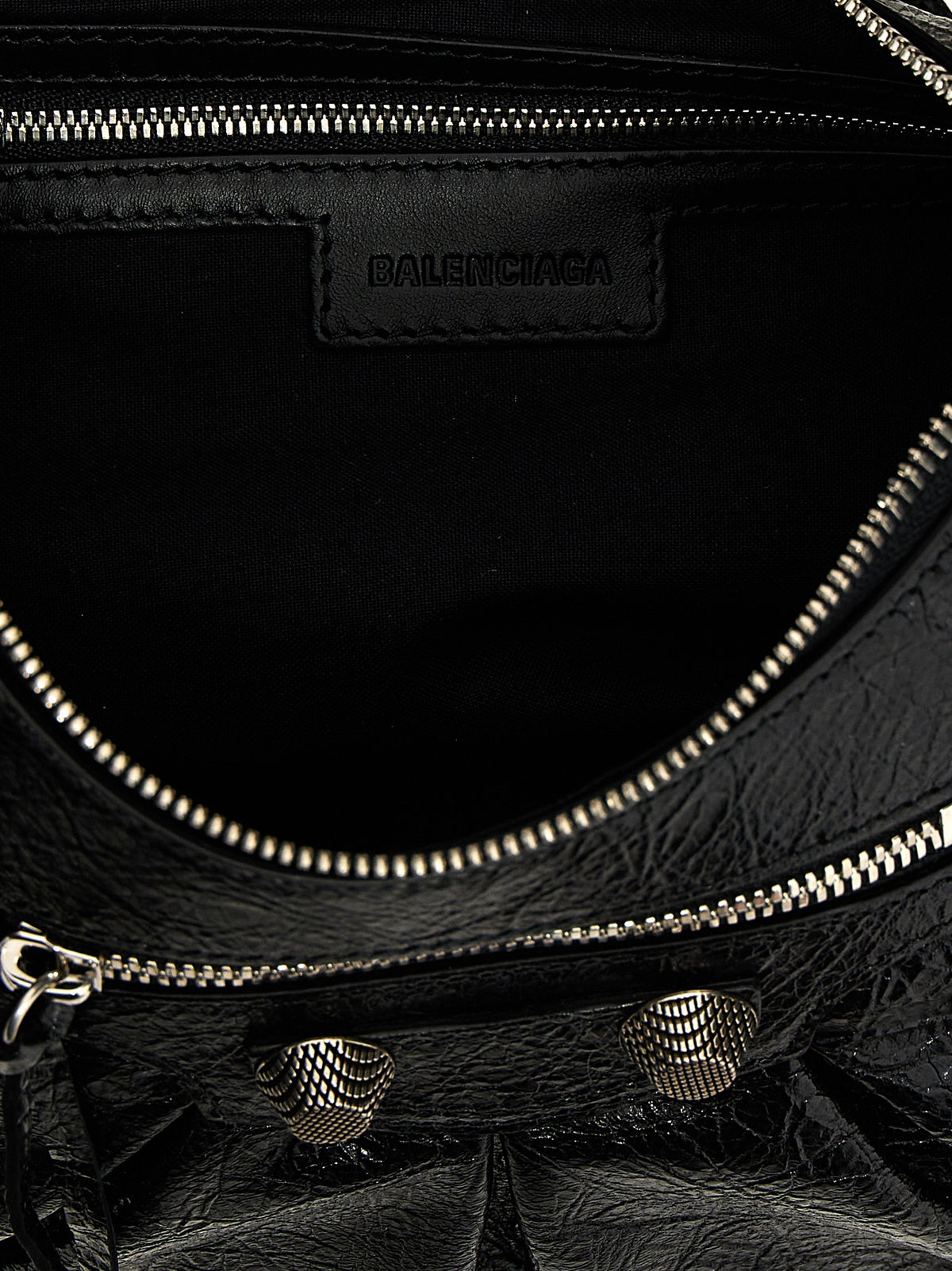 Black Lamb Leather Shoulder Bag