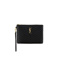 Black Calf Leather Bos Taurus Clutch Bag