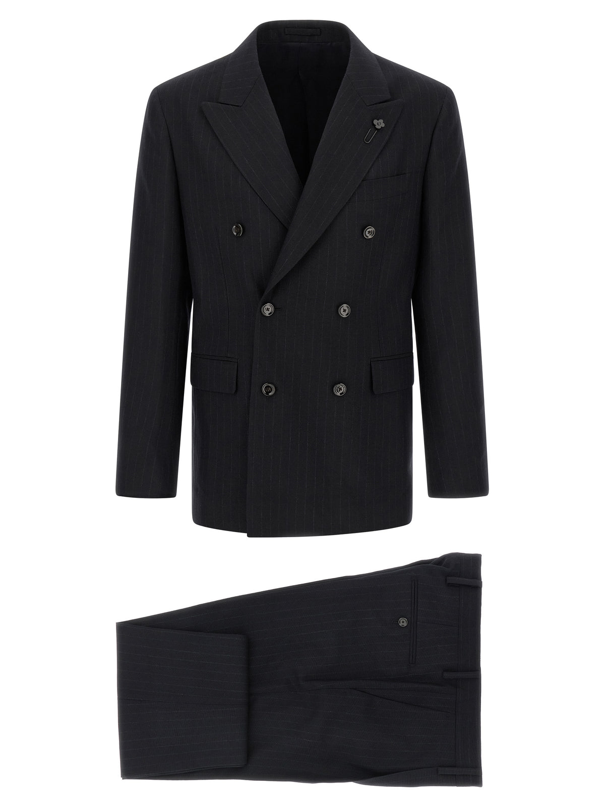 Blue Virgin Wool Two-Piece Suit