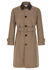 Beige Virgin Wool Coat