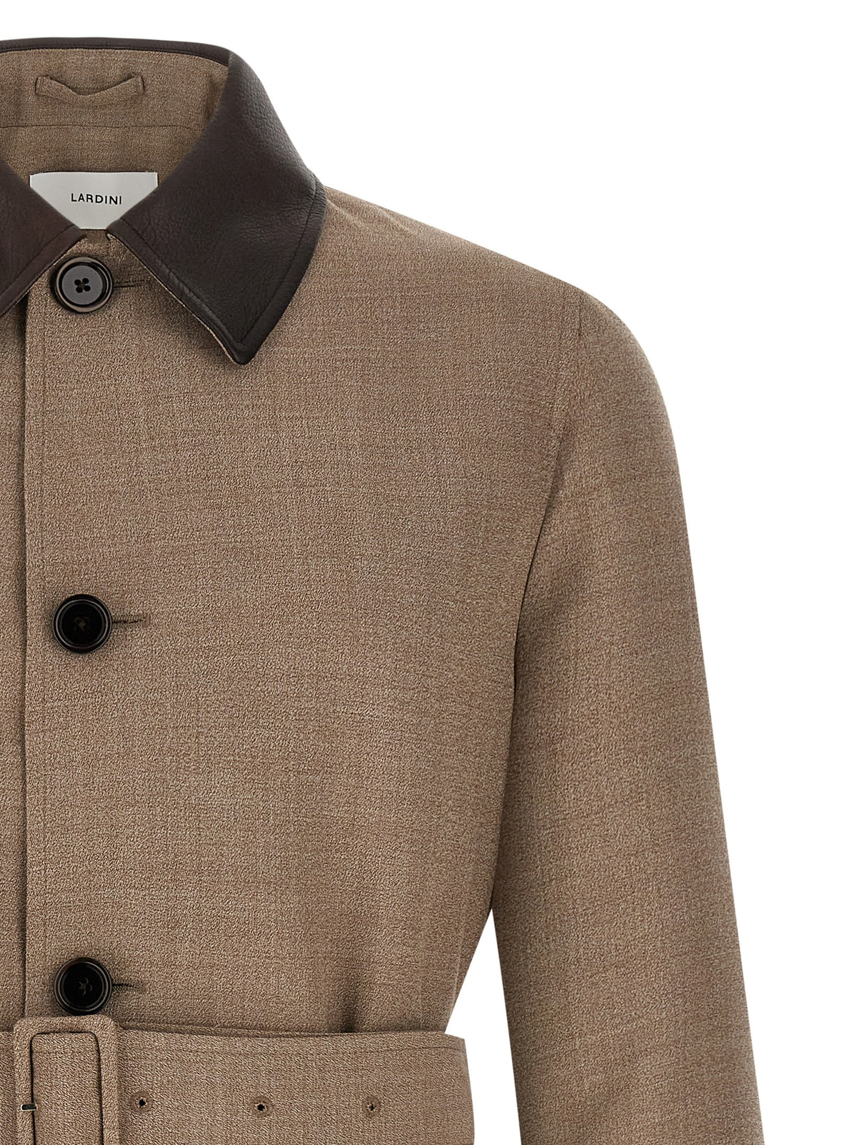 Beige Virgin Wool Coat