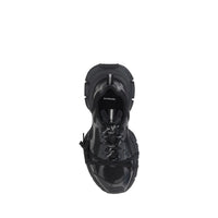 Black Fabric Athletic Sneakers
