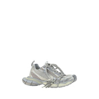 Gray Polyester Athletic Sneakers